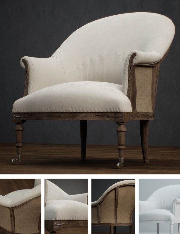 Armchair 3d Model 001