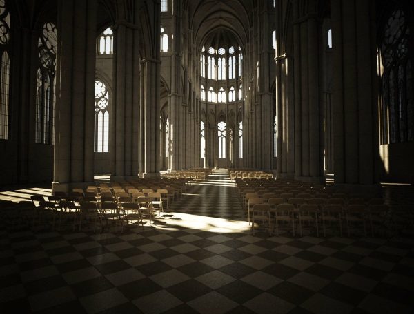 Religious Building Interior Scene 001