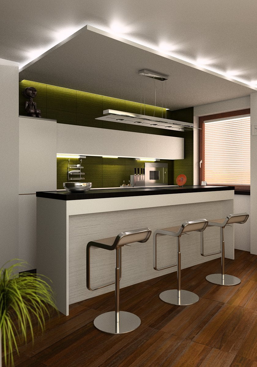 Open Kitchen Interior Scene free download
