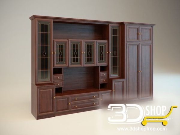 004-3d Models-Classic-Wardrobe & Display Cabinets