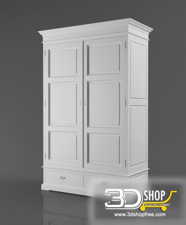 007-3d Models-Classic-Wardrobe & Display Cabinets
