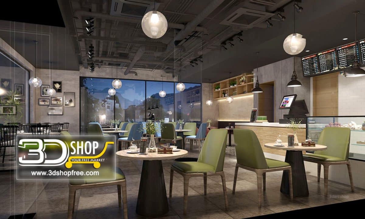 Interior Scenes Cafes & Restaurants-Modern style