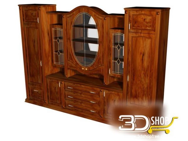 027-3d Models-Classic-Wardrobe & Display Cabinets
