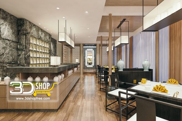 Interior Scenes Cafes & Restaurants Chinese style 032