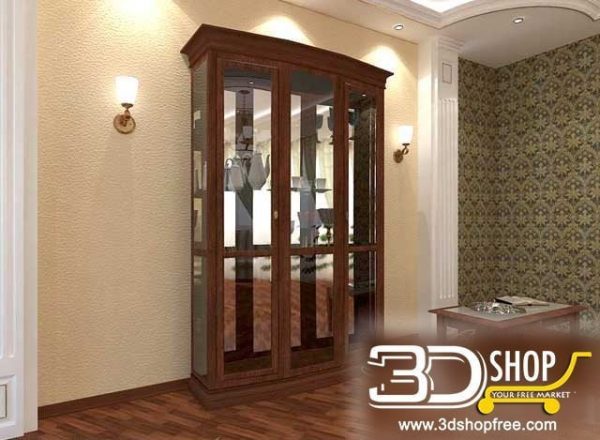 036-3d Models-Classic-Wardrobe & Display Cabinets