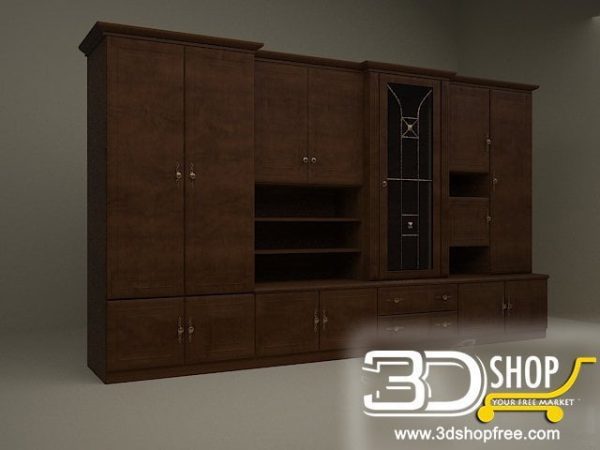 041-3d Models-Classic-Wardrobe & Display Cabinets