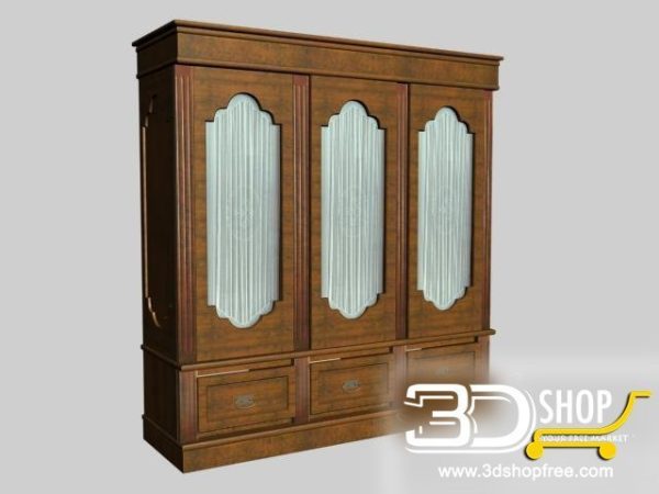 045-3d Models-Classic-Wardrobe & Display Cabinets
