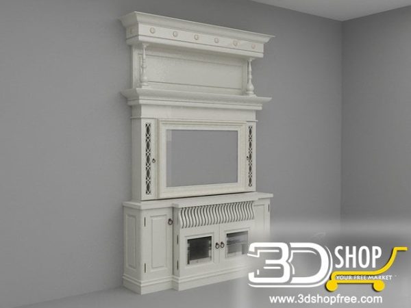 051-3d Models-Classic-Wardrobe & Display Cabinets