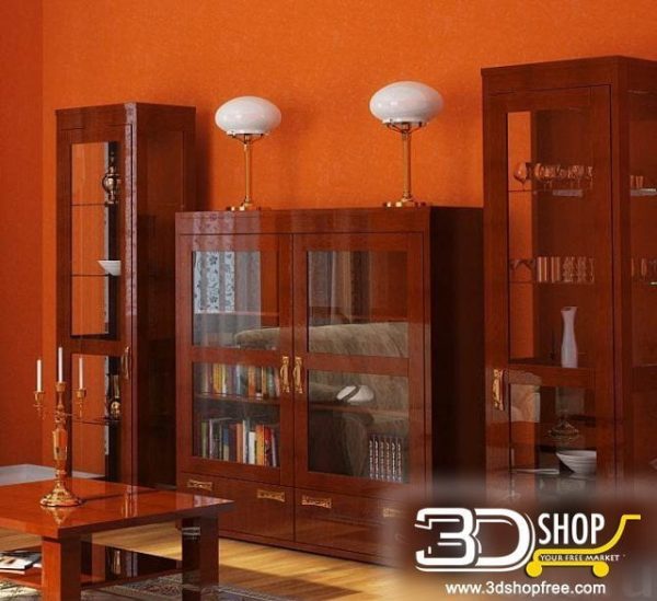 053-3d Models-Classic-Wardrobe & Display Cabinets