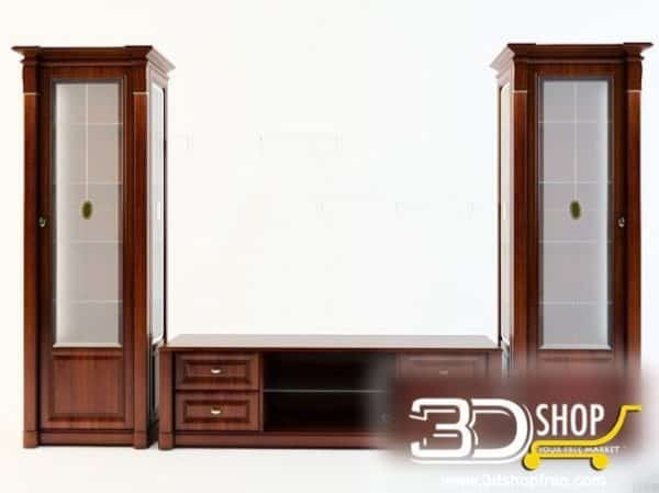 054-3d Models-Classic-Wardrobe  & Display Cabinets