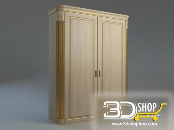 055-3d Models-Classic-Wardrobe & Display Cabinets-Free Download