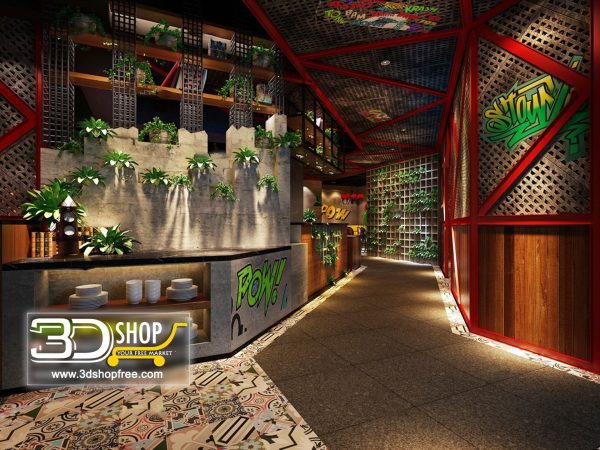 055-Interior Scenes-Cafes & Restaurants-Industrial style