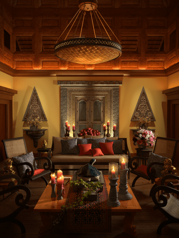 Living Room 3d Max Interior Scene 056