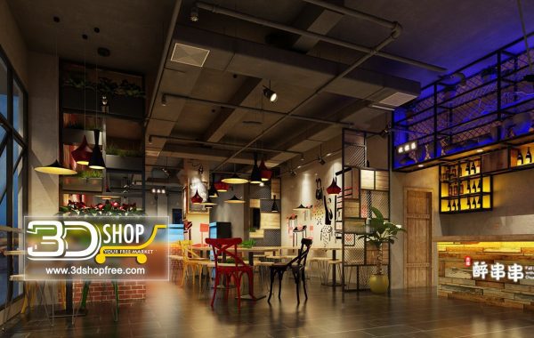 057-Interior Scenes-Cafes & Restaurants-Industrial style