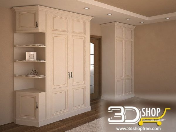 060-3d Models-Classic-Wardrobe & Display Cabinets