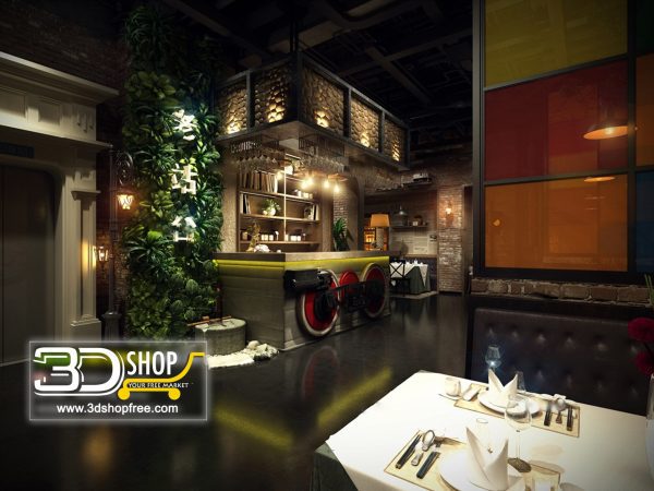 067-Interior Scenes-Cafes & Restaurants-Industrial style