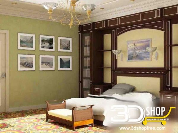 068-3d Models-Classic-Wardrobe & Display Cabinets