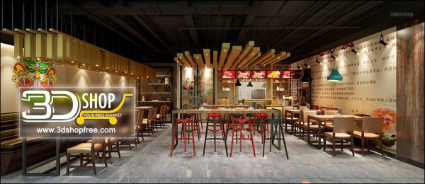 073-Interior Scenes-Cafes & Restaurants-Industrial style