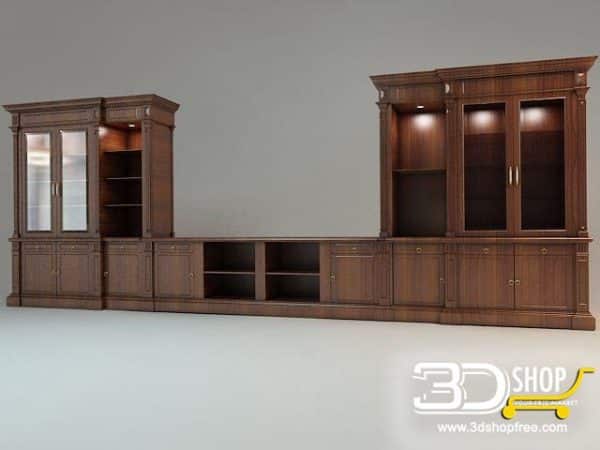 076-3d Models-Classic-Wardrobe & Display Cabinets