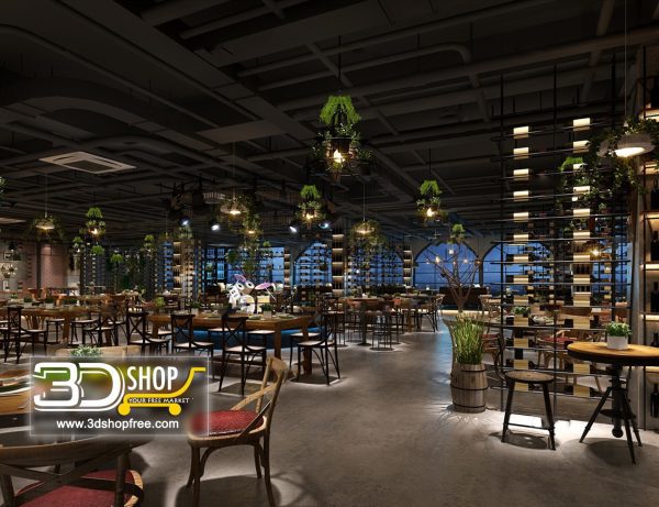 081-Interior Scenes-Cafes & Restaurants-Industrial style