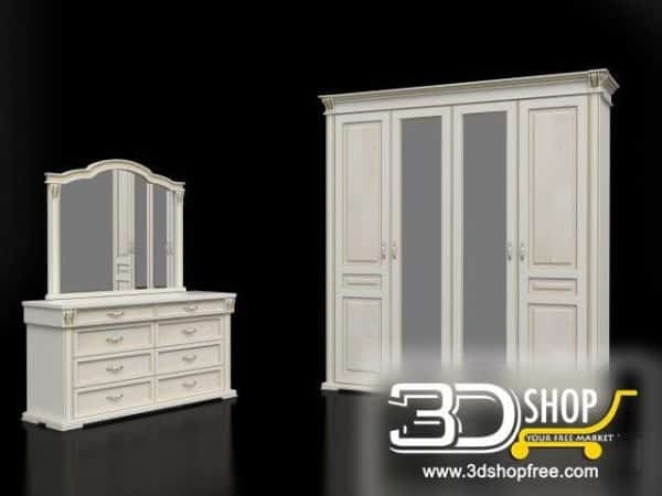 082-3d Models-Classic-Wardrobe & Display Cabinets