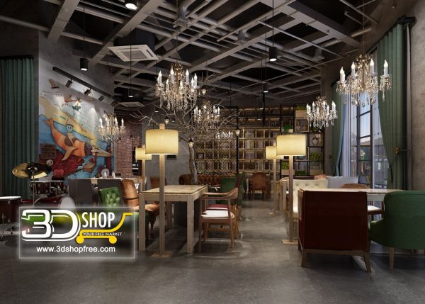 085-Interior Scenes-Cafes & Restaurants-Industrial style
