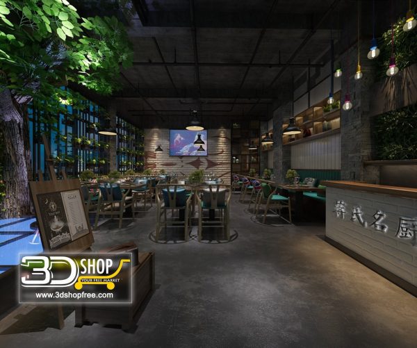 087-Interior Scenes-Cafes & Restaurants-Industrial style