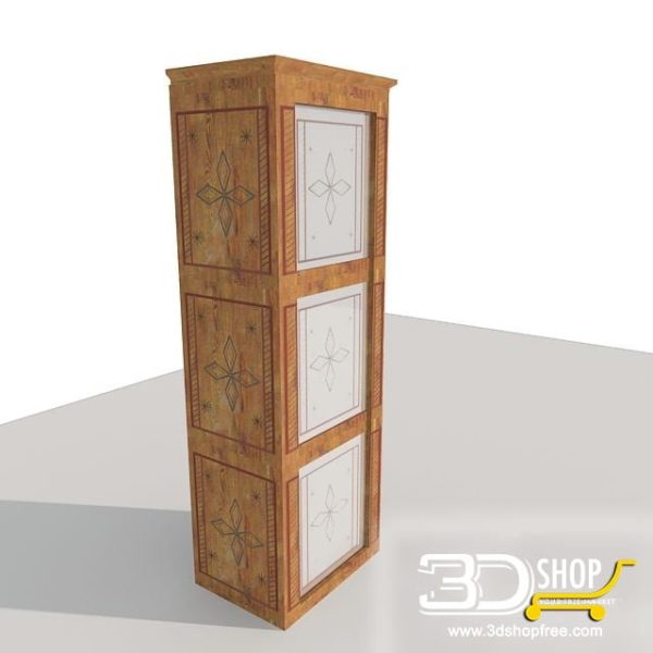 090-3d Models-Classic-Wardrobe & Display Cabinets