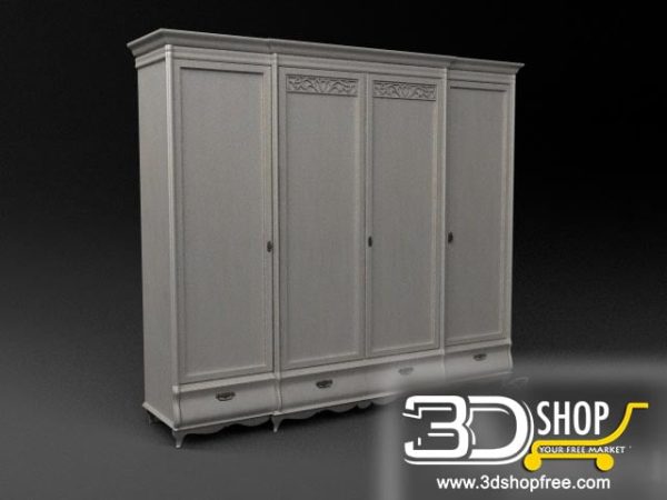 091-3d Models-Classic-Wardrobe & Display Cabinets