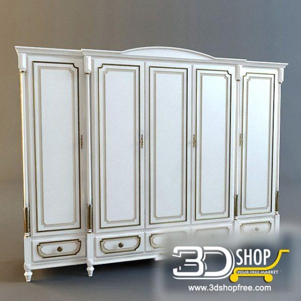 092-3d Models-Classic-Wardrobe & Display Cabinets