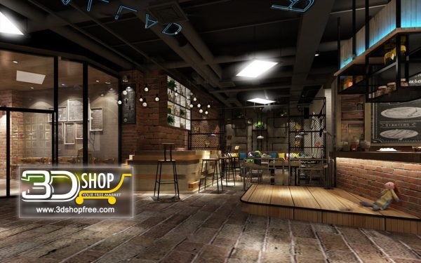 094-Interior Scenes-Cafes & Restaurants-Industrial style