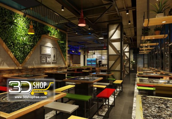 104-Interior Scenes-Cafes & Restaurants-Industrial style