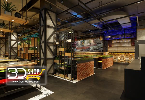 Interior Scenes – Cafes & Restaurants – Industrial style 105