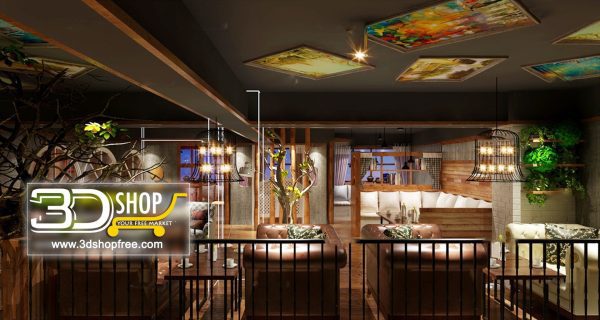 106-Interior Scenes-Cafes & Restaurants-Industrial style