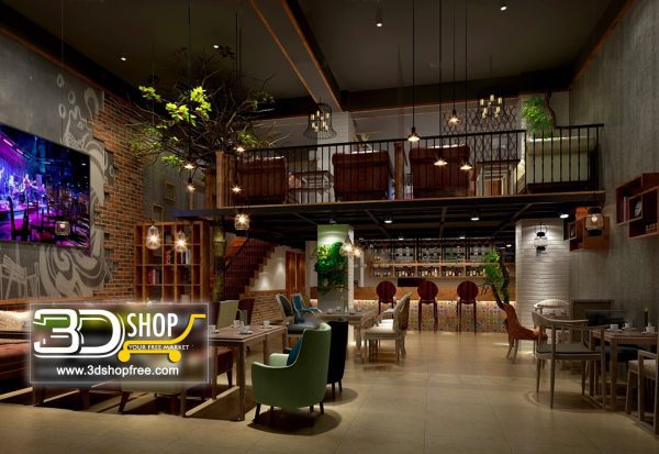 107-Interior Scenes-Cafes & Restaurants-Industrial style