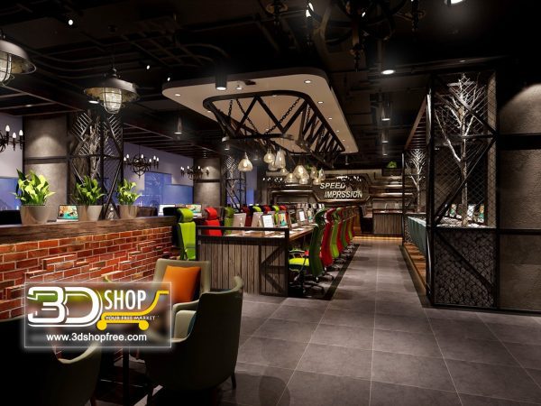 108-Interior Scenes-Cafes & Restaurants-Industrial style