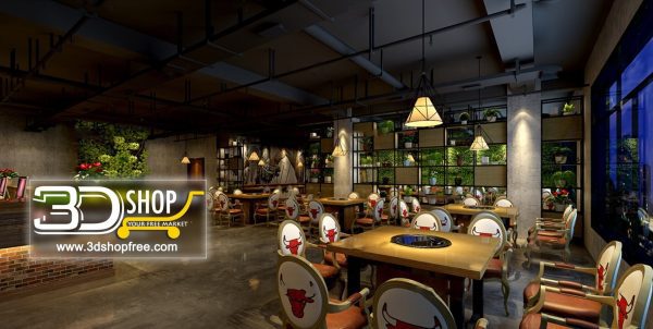 110-Interior Scenes-Cafes & Restaurants-Industrial style