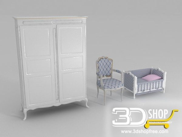 120-3d Models-Classic-Wardrobe & Display Cabinets