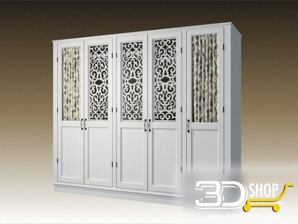 123-3d Models-Classic-Wardrobe & Display Cabinets