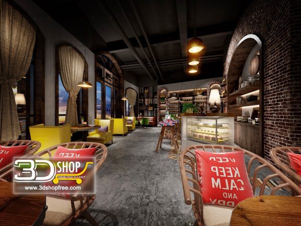 123-Interior Scenes-Cafes & Restaurants-Industrial style