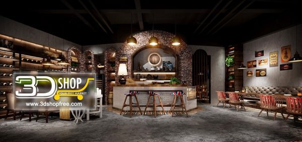 124-Interior Scenes-Cafes & Restaurants-Industrial style