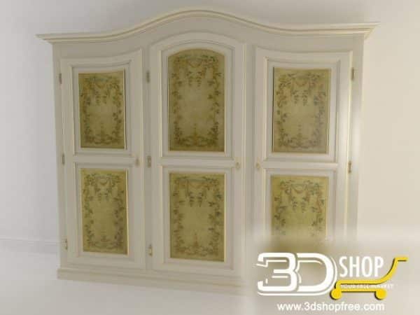 131-3d Models-Classic-Wardrobe  & Display Cabinets