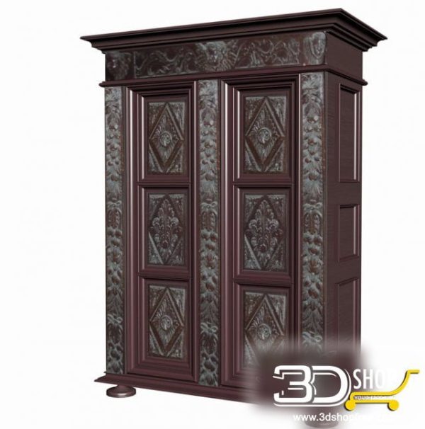 137-3d Models-Classic-Wardrobe & Display Cabinets