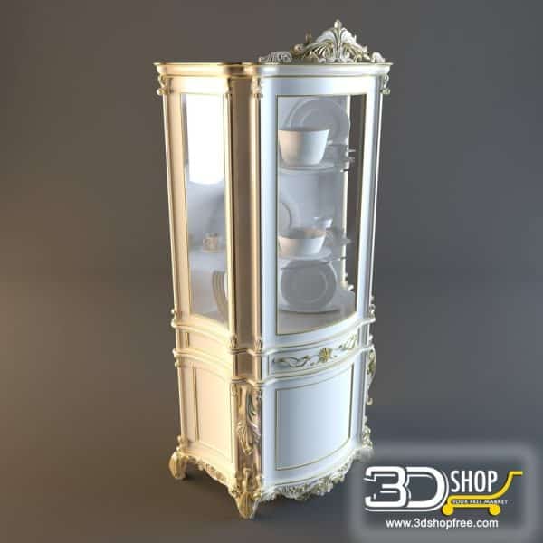 164-3d Models-Classic-Wardrobe & Display Cabinets