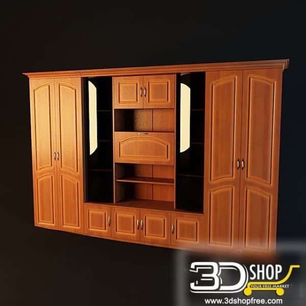 166-3d Models-Classic-Wardrobe & Display Cabinets