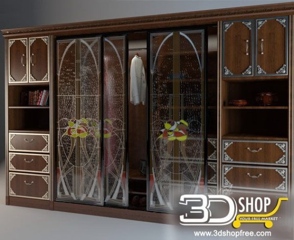 169-3d Models-Classic-Wardrobe & Display Cabinets