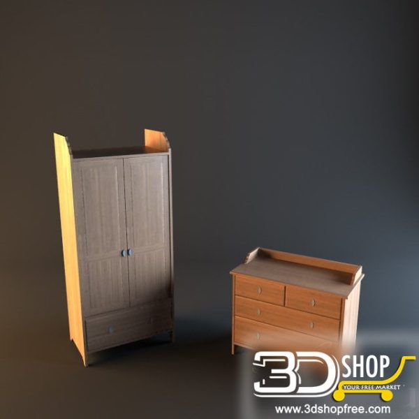 179-3d Models-Classic-Wardrobe & Display Cabinets