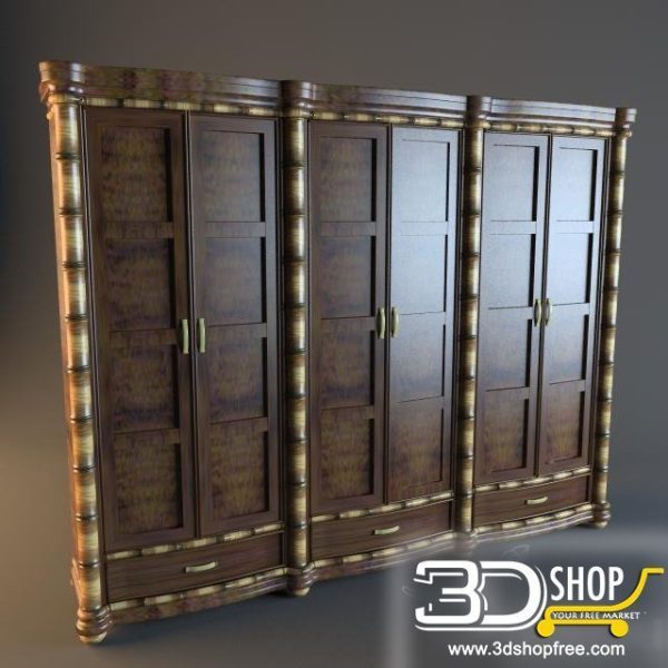 183-3d Models-Classic-Wardrobe & Display Cabinets