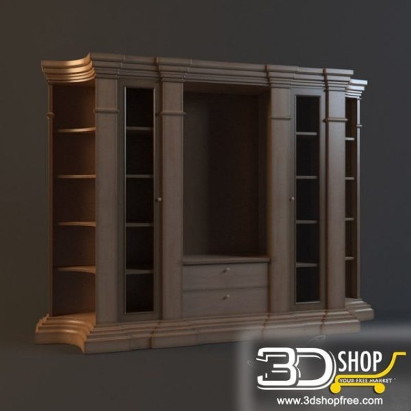 186-3d Models-Classic-Wardrobe & Display Cabinets