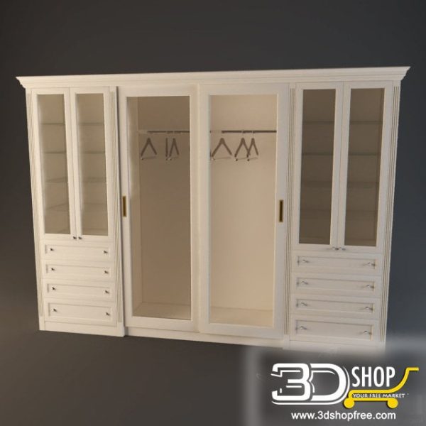 204-3d Models-Classic-Wardrobe & Display Cabinets